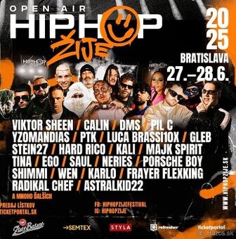 Lístok Hip hop žije 2025