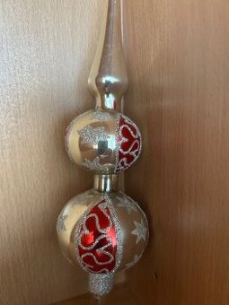 Retro špic strieborno-červený č.1