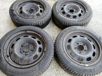 5x120R16 disky BMW +zimne pneumatiky Semperit 195/55R16 - 1