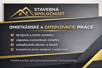 Strojové,vápenno cementové omietky,zateplovacie práce