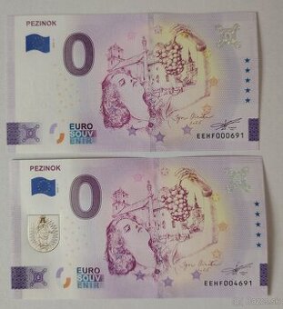 0 euro suvenírová bankovka  2025