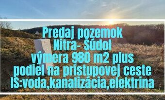 Predaj pozemok Nitra-Šúdol- 9,8á+podiel na príst. ceste,s IS