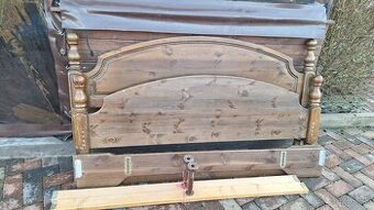 Manželská posteľ - drevená , masív