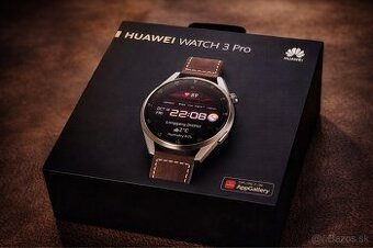 Huawei Watch 3 Pro – TOP stav, koža, krabica, dlhá výdrž