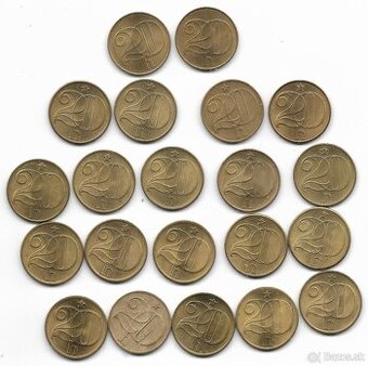 20 halier 1972-1992 kompl.seria 21ks 0/0