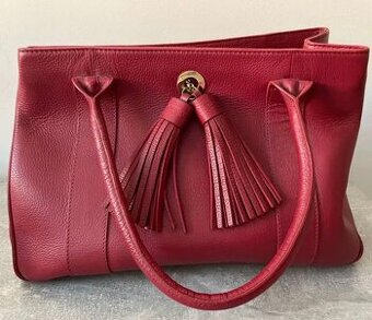 Osprey London Georgie Tote – červená kožená kabelka