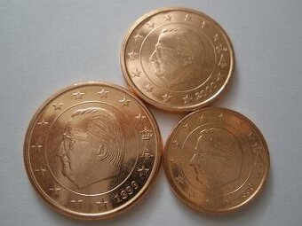 1,2,5 eurocenty ,euromince, euro, ju€ centy - UNC.