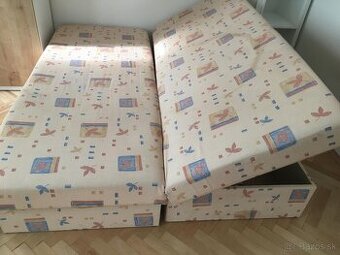 Predám 2ks postele s úložným priestorom