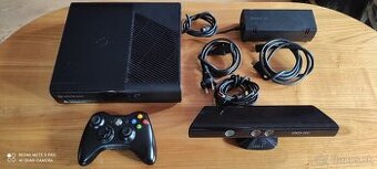 Xbox 360 slim+kinect+hry