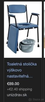 Wc stolička s nočníkom pre seniorov