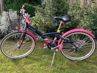 Dievčenský bicykel BTWIN s košíkom