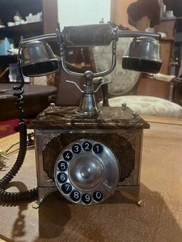retro telefon, kamen, onyx