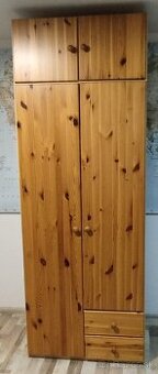 drevena skrina ikea,s nadstavcom, 88x50x240 cm
