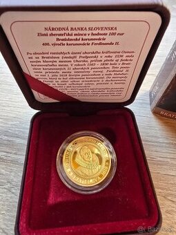 AU 100€ minca Bratislavské korunovácie  - Ferdinand II
