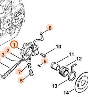 Olejové čerpadlo MS 440, 044 - 1