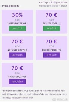 Poukazy na nákup kabeliek Dajana Rodriguez