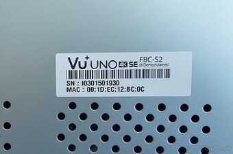 Satelitny prijimac vu+ uno4kse