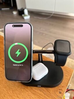 Bezdrôtová nabíjačka 3-v-1 pre mobilný telefón (nová)