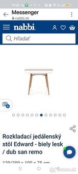 Jedálenský roztahovaci stôl