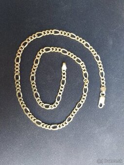 Zlatá plná retiazka figaro 14k, 30g