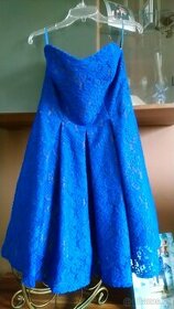 Modré elegantné šaty - 1