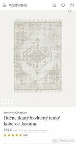 Rucne tkany bavlneny vintage  koberec