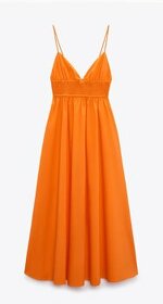 Letné oranžové šaty Zara