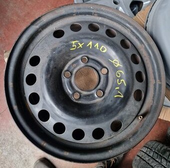 Sada oceľových diskov OPEL 5x110, 6Jx15 ET43, 65,10 mm