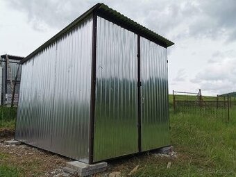 Plechová garáž 2×3 m – pozinkovaná