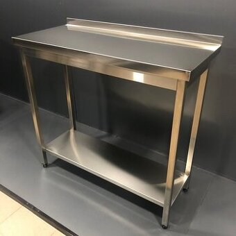 Nerezový pracovný stôl so spodnou policou