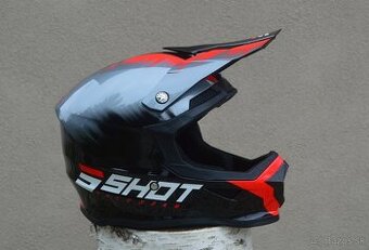 Predám SHOT okuliare prilba lak. červená sivá