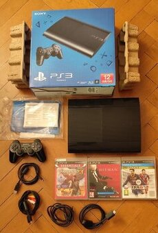 Herná konzola Sony PlayStation 3 Superslim + 3 hry PS3