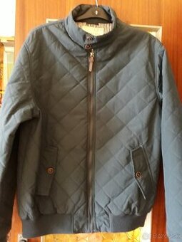 Pánska jarná tmavomodrá bunda - bombera, XL