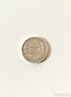 Strieborná 1 Korona 1915 K.B. (Uhorská razba) – EF