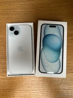 Predám iPhone 15 128GB , BLUE, DOBRÝ stav, VOLNY, 87% BAT