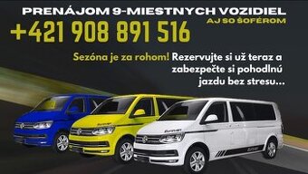 Prenájom mikrobusu VW T5,T6 Caravelle