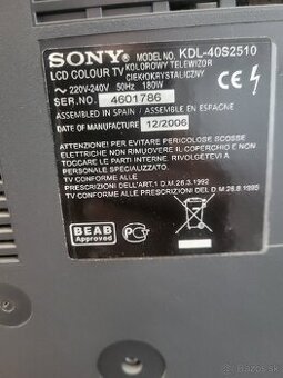 Predam  TV Sony Bravia