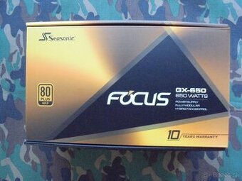 Zdroj Seasonic Focus GX 650 W Gold.