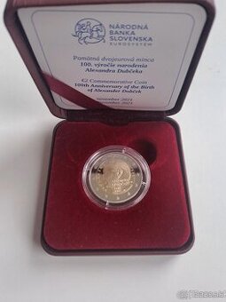 Pamätná 2 € minca "100. výročie narodenia Alexandra Dubčeka