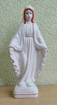 Starožitná porcelánová soška - Panna Mária
