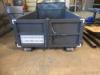 Úplne nový, kvalitný hákový kontajner v antracitovej farbe.