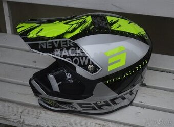 Prilba helma sivo žltá neon shot