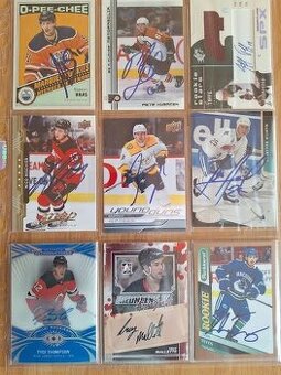 Hokejové karty,kartičky autogramy