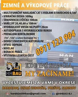 Zemné práce ( Komplexné) Vývoz odpadu a doprava z HR