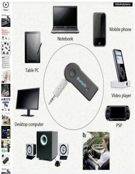 Adaptér bluetooth AUX bezdrôtový hudobný prijímač