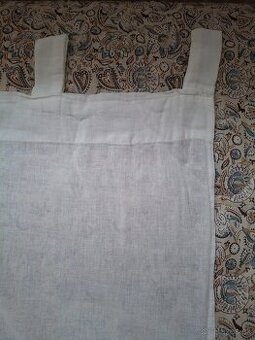 Sada 2ks krémové dlhé záclony 130x270+10 cm