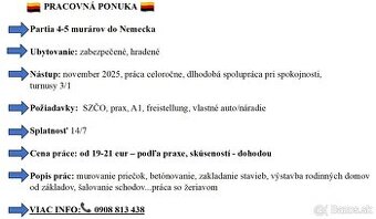 Partia murárov Nemecko