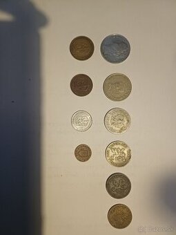 Rôzne mince na predaj,aj zahraničné,staré