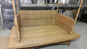 Predám ratanovú sedačku s nádstavbou na baldachýn - 1