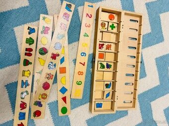 Drevená vzdelávacia sada – párovanie obrázkov